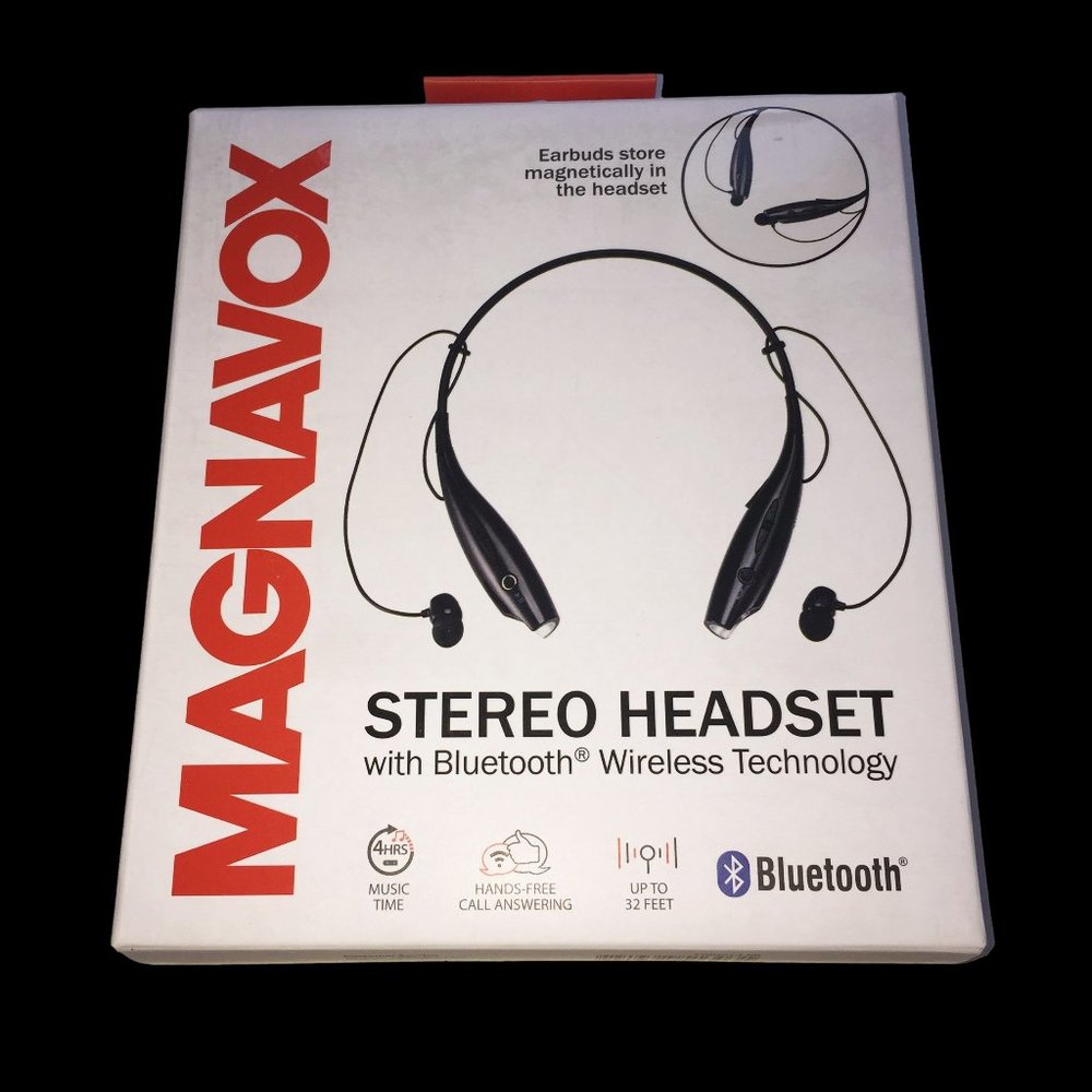 📦 REDUCED! Magnavox Wireless Bluetooth Stereo Headset/Blk